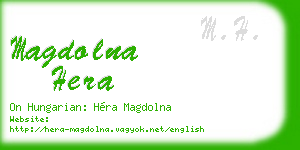 magdolna hera business card