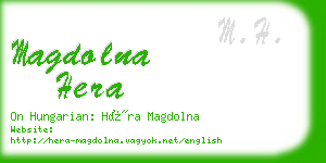 magdolna hera business card